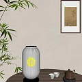New Chinese Zen Table Lamp Lantern Table Lamp 3d model