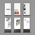 Modern Brochure Designs Featuring Portfolio Layout Contact Page And 3d model