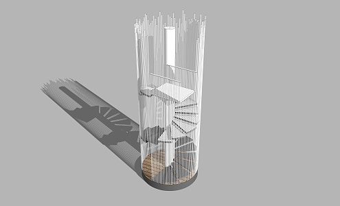 modern revolving staircase 3d model