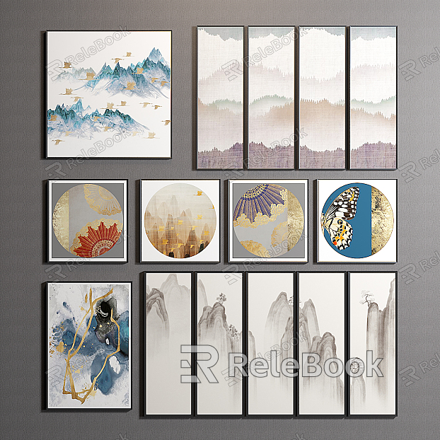 New Chinese Landscape Painting Hanging Painting model