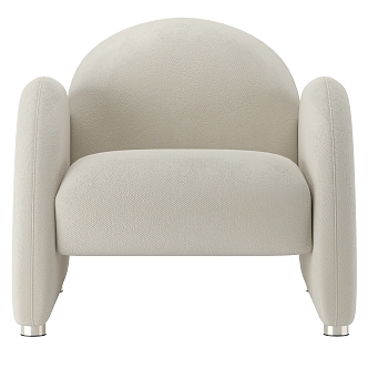 Modern creamy-white Single Leisure Chair Single Sofa 3d model