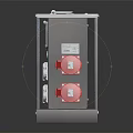 Industrial Electrical Control Panel With Digital Display Green Buttons Red Switches And Metal Frame