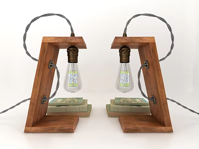 Industrial LOFT table lamp luminaire 3d model