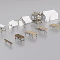 Wooden Outdoor Garden Decor Structures With Benches Tables And Gazebo Designs