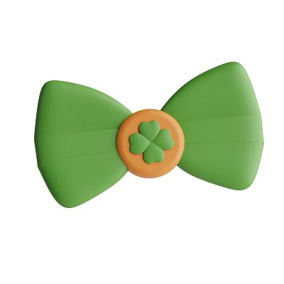 Modern Bow Four-leaf Clover Cartoon Bow 3d model