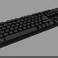Full Size Black Computer Keyboard With Modern Design And Backlit Key Layout