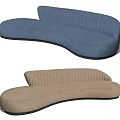 Modern Multiplayer Sofa Curved Multiplayer Sofa 3d model