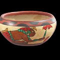 Folk Style Tableware Set With Hand Painted Bowl And Colorful Decorative Patterns