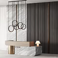 Modern reception desk 3d model