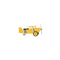 Classic Yellow Electric Toy Biplane With Propeller And Wheels For Kids Play