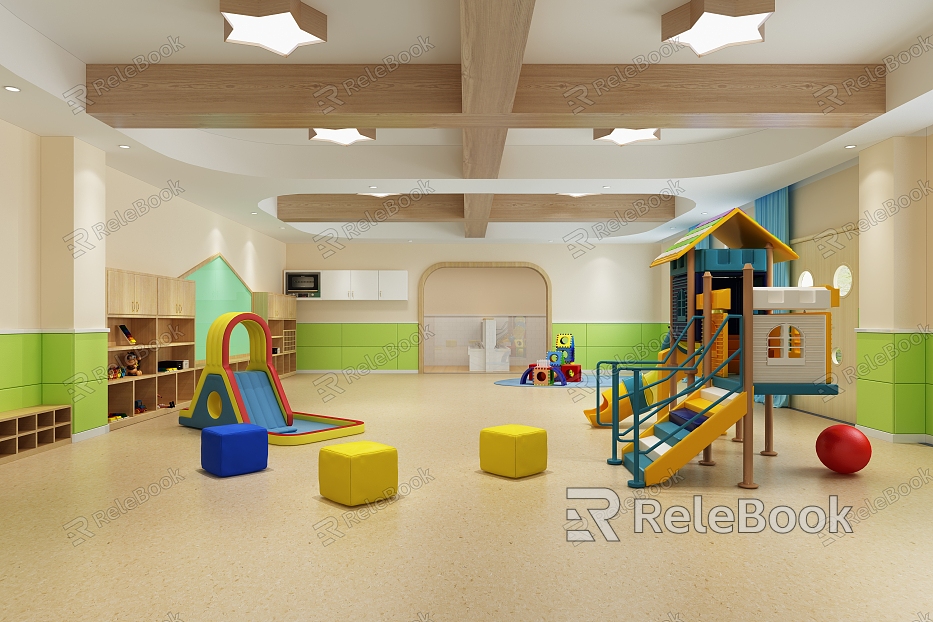 Modern kindergarten kindergarten early education area model