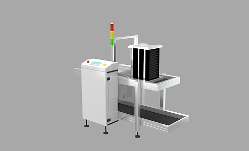 Plate receiving machine SMT workshop equipment virtual simulation plate receiving machine 3d model