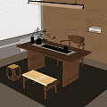 Middle Ancient Tea Table 3d model