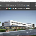 Modern Commercial Complex Exterior With Glass Facade Storefronts And Outdoor Pedestrian Area