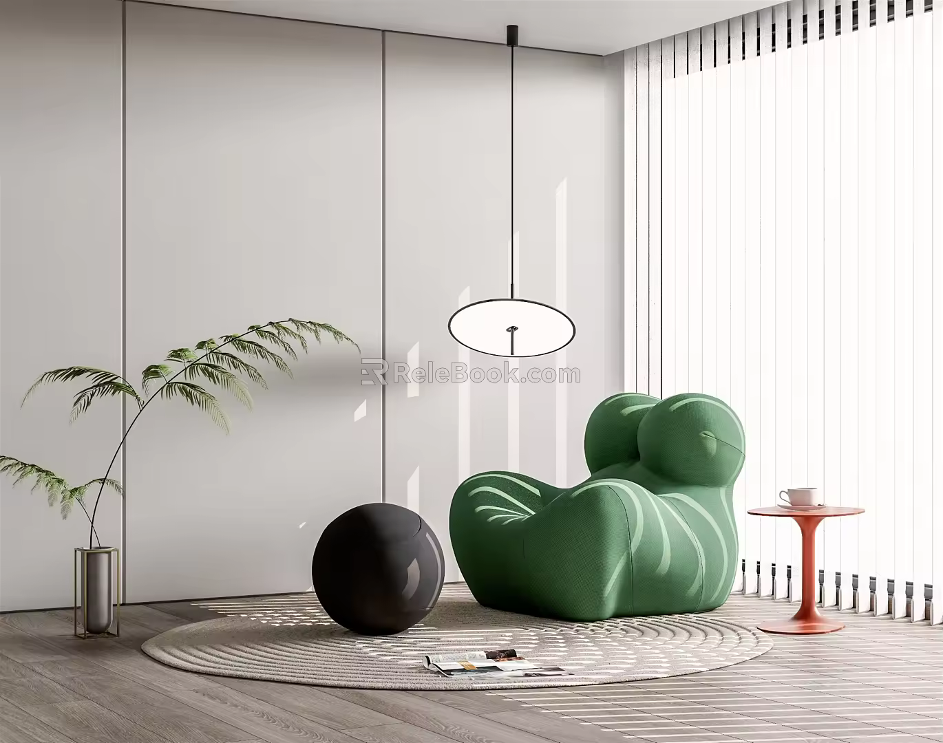 Modern Lazy Sofa Dream Curtain Lazy Sofa 3d model