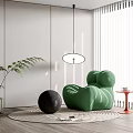 Modern Lazy Sofa Dream Curtain Lazy Sofa 3d model