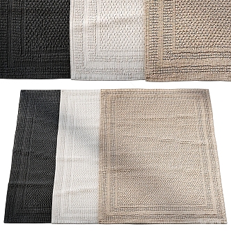 Natural Silent Wind Woven Carpet Floor Mat Woven Carpet Rectangular Carpet 3d model