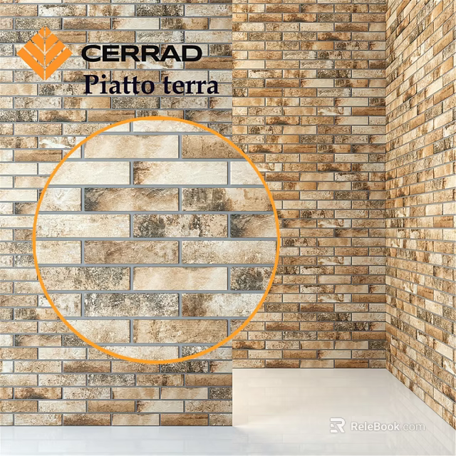 Textured Brick Wall Component With Natural Pattern For Interior Home Decoration 3d model 