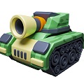 Cartoon Style Tank Cartoon Military Equipment Weapon Theme 3d model