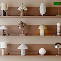 Silent Cream Wind Table Lamp 3d model