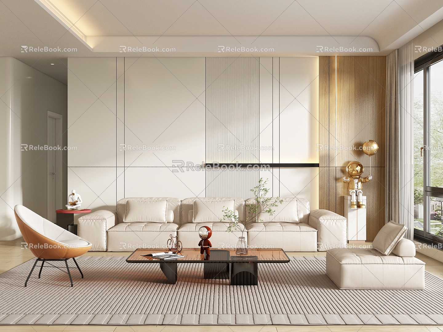 modern living room 3d model