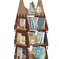 Modern Children's Rotating Bookshelf Christmas Tree 3d model