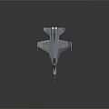 Modern Gray Fighter Jet With Cockpit Tail Insignia And Sleek Side View Design