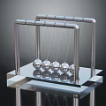 Modern Metal Frame Furniture With Hanging Metal Balls And Smooth Polished Base