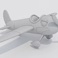 Electric Toy Airplane With Cartoon Smile Face Design And Propeller Wheels