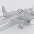 Modern toy plane cartoon plane 3d model