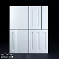 Modern White Wall Design With Vertical Grooves And Smooth Surface