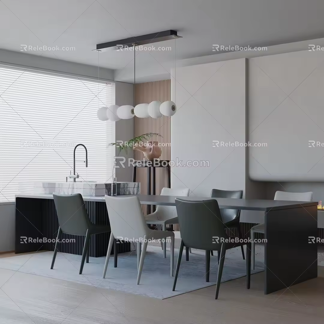 Modern table combination 3d model