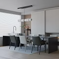 Modern table combination 3d model