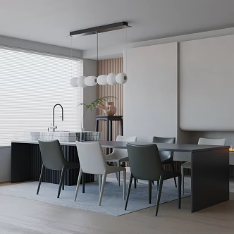 Modern table combination 3d model