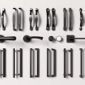 Various Modern Door Handles in Different Styles and Decorative Designs