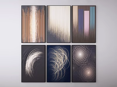Modern Shower Sauna Interior Design With Abstract Art Paintings And Spiral Line Patterns 3d model