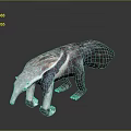 Realistic Anteater 3D Model Render With Detailed Fur And Claws