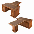 Classic Wooden Writing Desk With Drawer Storage And Traditional Design For Home Office