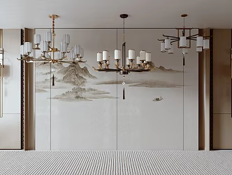 New Chinese Chandelier 3d model