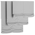 Elegant Beige Layered Window Curtains With Pleated Design And Light Fabric