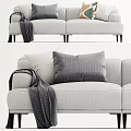 Modern double sofa 3d model