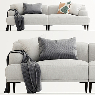 Modern double sofa 3d model