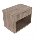 Natural Wood Chest of Drawers With Oak Grain Smooth Surface And Minimalist Design