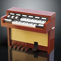 Classic Vintage Lego Built Organ Musical Instrument With Keyboard Pedals And Wooden Design