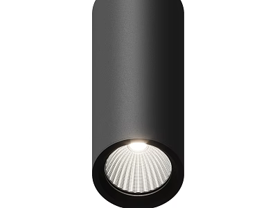 Black Cylindrical Pendant Light With Illuminated Mesh Shade For Modern Interior 3d model