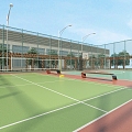 modern basketball court basketball court badminton court 3d model