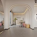 Modern Fitness Studio Interior With Treadmills Yoga Mats Windows And Palm Trees