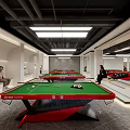 Modern Billiard Room Design With Pool Table Lighting And Comfortable Seating