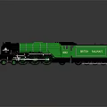 Green and Black Vintage Steam Train Model with Classic Design Shiny Wheels and Reflective Surface