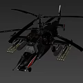 Black Military Helicopter Featuring Twin Rotors And Mounted Weapons